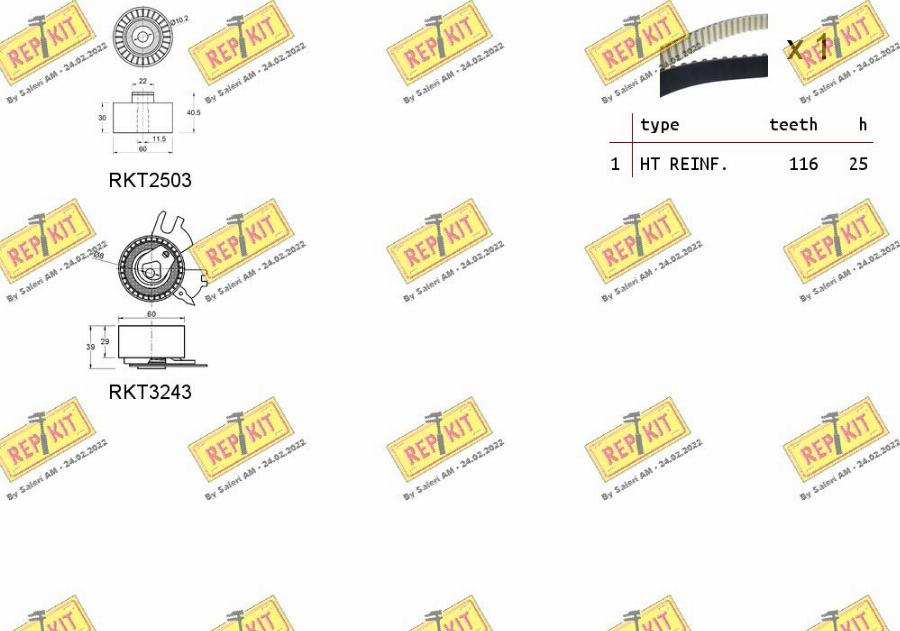 REPKIT RKTK1157 - Zobsiksnas komplekts ps1.lv