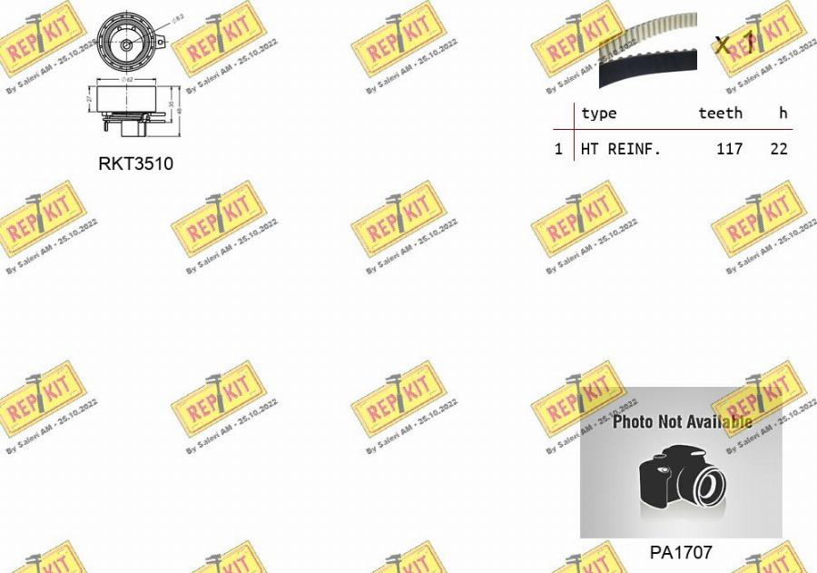 REPKIT RKTK1164PA2 - Ūdenssūknis + Zobsiksnas komplekts ps1.lv