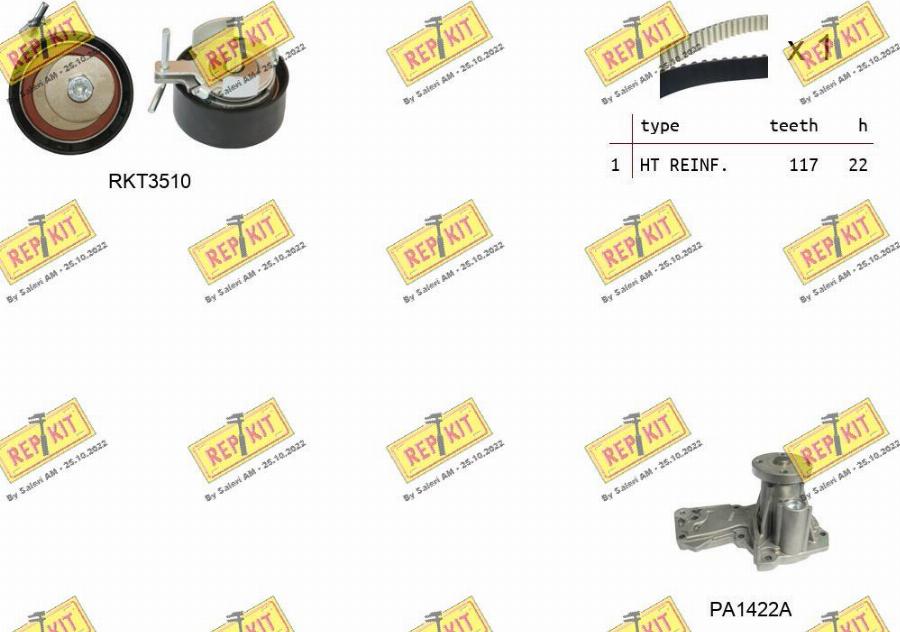 REPKIT RKTK1164PA - Ūdenssūknis + Zobsiksnas komplekts ps1.lv