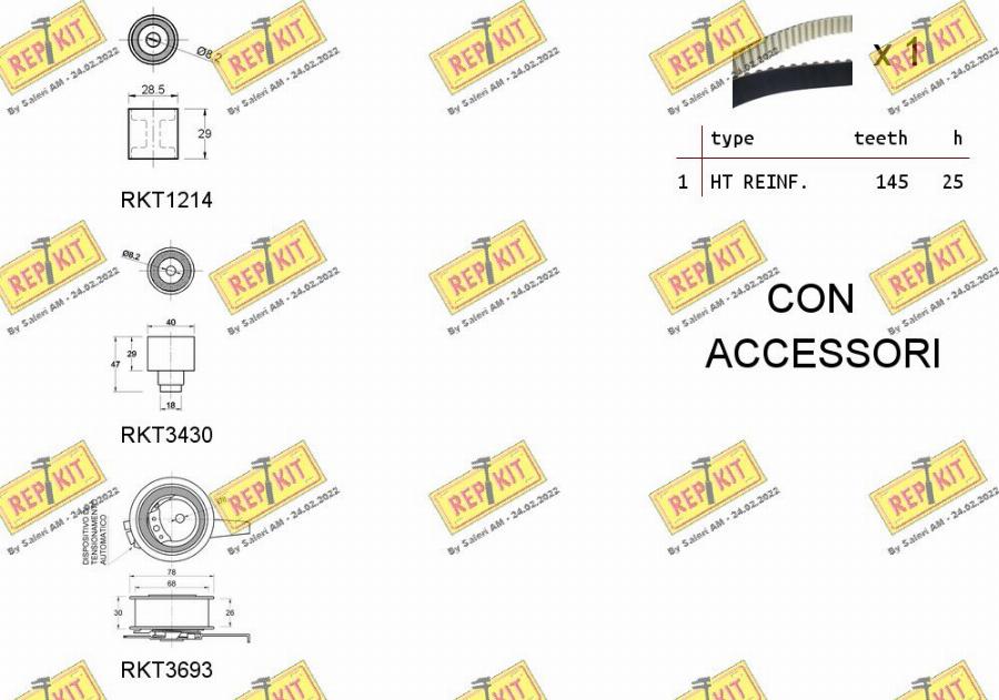 REPKIT RKTK1166 - Zobsiksnas komplekts ps1.lv