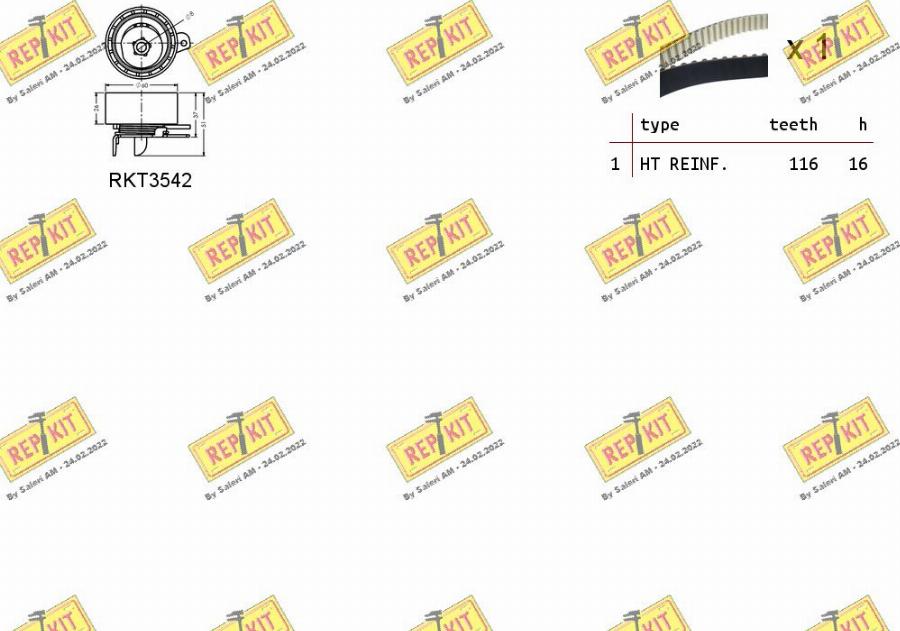 REPKIT RKTK1162 - Zobsiksnas komplekts ps1.lv