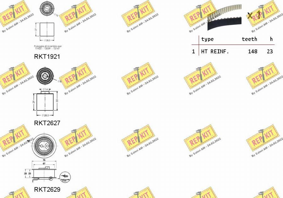 REPKIT RKTK1109 - Zobsiksnas komplekts ps1.lv