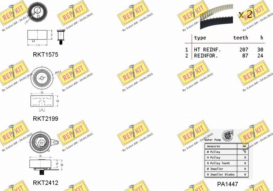 REPKIT RKTK1173PA - Ūdenssūknis + Zobsiksnas komplekts ps1.lv