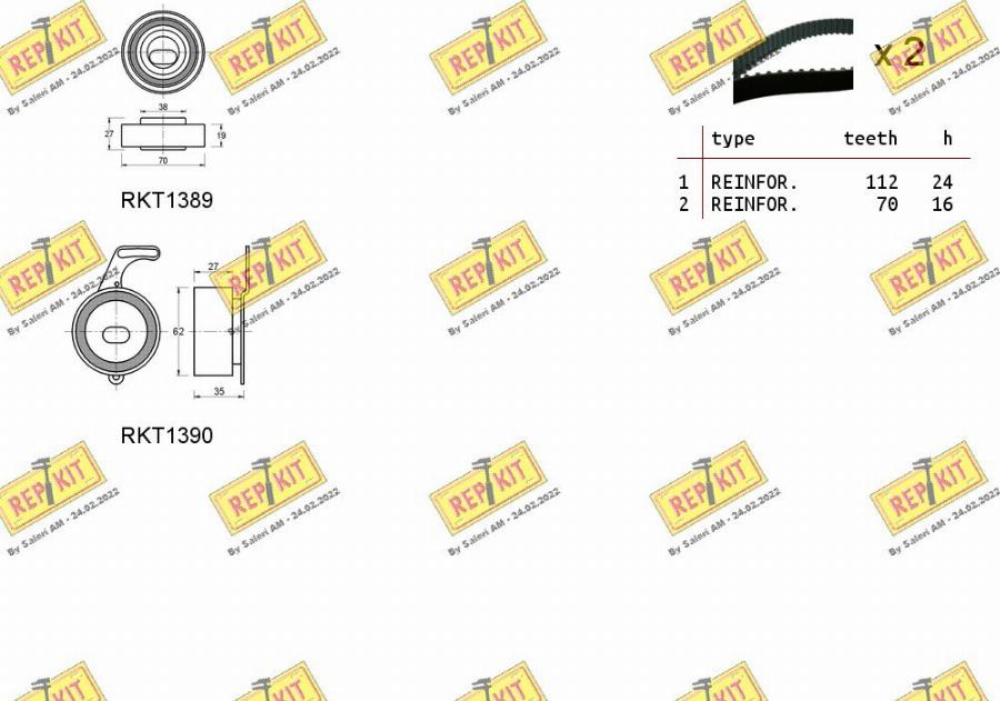 REPKIT RKTK1206 - Zobsiksnas komplekts ps1.lv