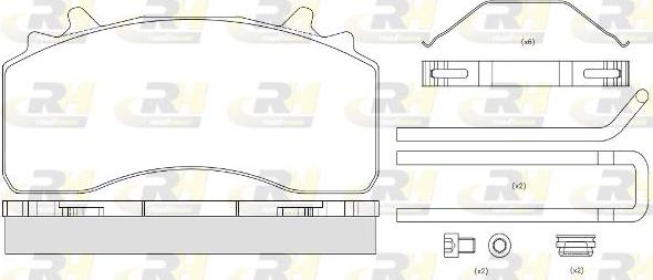 Roadhouse JSX 21526.80 - Bremžu uzliku kompl., Disku bremzes ps1.lv