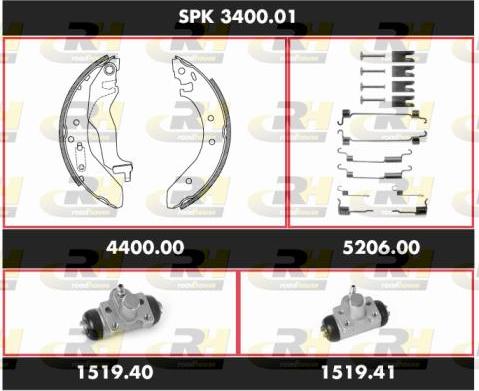 Roadhouse SPK 3400.01 - Bremžu loku komplekts ps1.lv