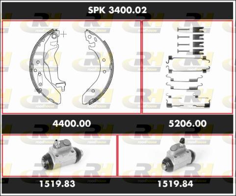 Roadhouse SPK 3400.02 - Bremžu loku komplekts ps1.lv