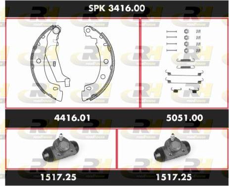 Roadhouse SPK 3416.00 - Bremžu loku komplekts ps1.lv