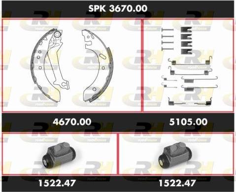 Roadhouse SPK 3670.00 - Bremžu loku komplekts ps1.lv