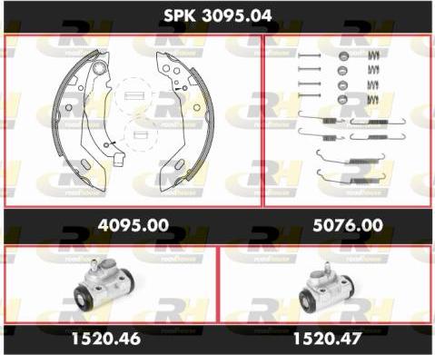 Roadhouse SPK 3095.04 - Bremžu loku komplekts ps1.lv