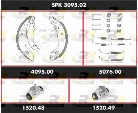 Roadhouse SPK 3095.02 - Bremžu loku komplekts ps1.lv