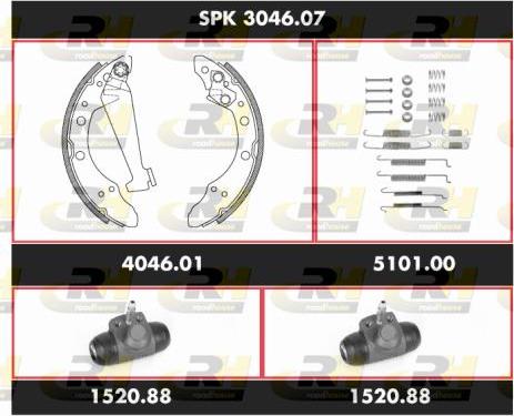 Roadhouse SPK 3046.07 - Bremžu loku komplekts ps1.lv