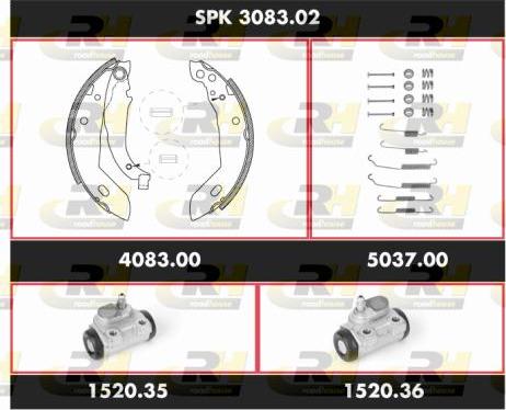 Roadhouse SPK 3083.02 - Bremžu loku komplekts ps1.lv