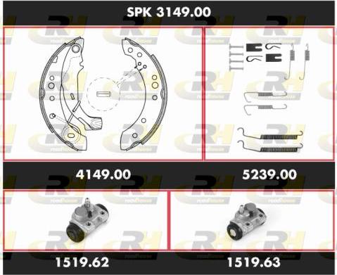 Roadhouse SPK 3149.00 - Bremžu loku komplekts ps1.lv