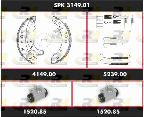 Roadhouse SPK 3149.01 - Bremžu loku komplekts ps1.lv