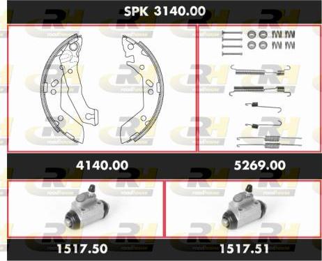 Roadhouse SPK 3140.00 - Bremžu loku komplekts ps1.lv