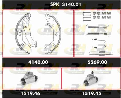 Roadhouse SPK 3140.01 - Bremžu loku komplekts ps1.lv