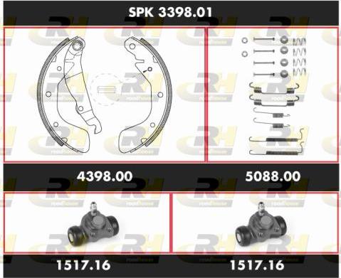 Roadhouse SPK 3398.01 - Bremžu loku komplekts ps1.lv