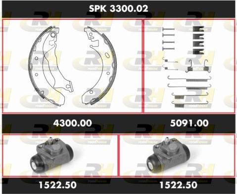 Roadhouse SPK 3300.02 - Bremžu loku komplekts ps1.lv