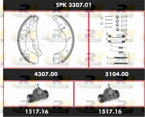 Roadhouse SPK 3307.01 - Bremžu loku komplekts ps1.lv