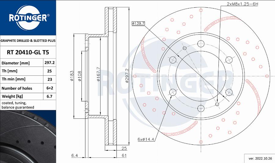 Rotinger RT 20410-GL T5 - Bremžu diski ps1.lv