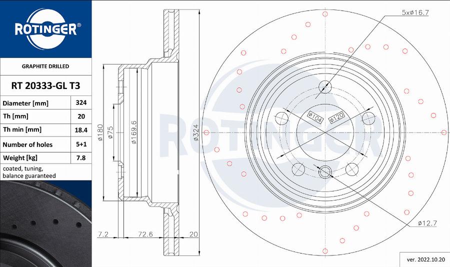 Rotinger RT 20333-GL T3 - Bremžu diski ps1.lv