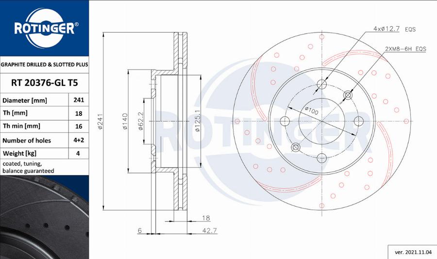 Rotinger RT 20376-GL T5 - Bremžu diski ps1.lv