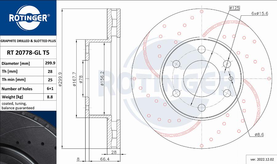 Rotinger RT 20778-GL T5 - Bremžu diski ps1.lv