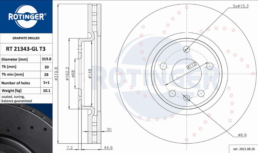 Rotinger RT 21343-GL T3 - Bremžu diski ps1.lv