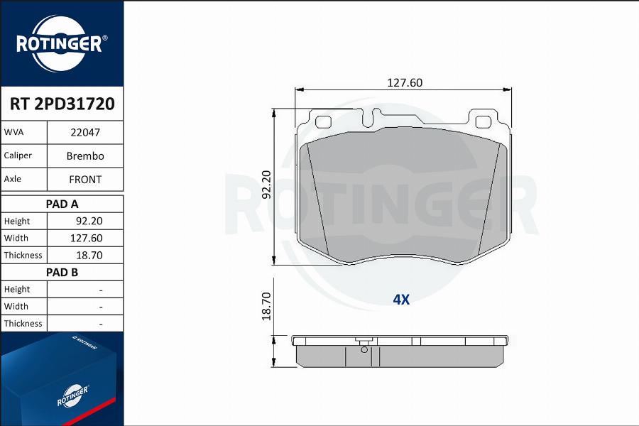 Rotinger RT 2PD31720 - Bremžu uzliku kompl., Disku bremzes ps1.lv