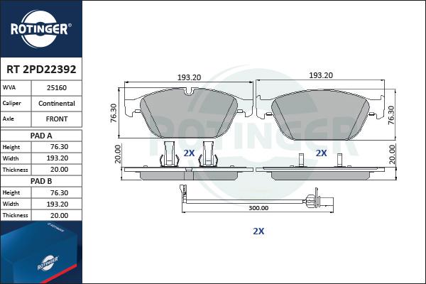 Rotinger RT 2PD22392 - Bremžu uzliku kompl., Disku bremzes ps1.lv