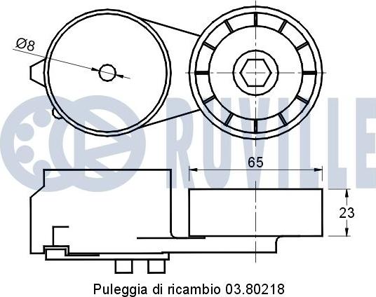 Ruville 540906 - Siksnas spriegotājs, Ķīļsiksna ps1.lv