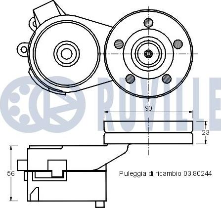 Ruville 540931 - Siksnas spriegotājs, Ķīļsiksna ps1.lv