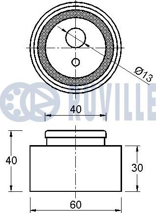 Ruville 540929 - Spriegotājrullītis, Gāzu sadales mehānisma piedziņas siksna ps1.lv