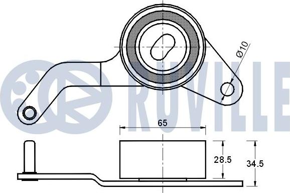 Ruville 540499 - Spriegotājrullītis, Gāzu sadales mehānisma piedziņas siksna ps1.lv