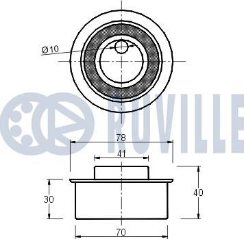 Ruville 540493 - Spriegotājrullītis, Gāzu sadales mehānisma piedziņas siksna ps1.lv