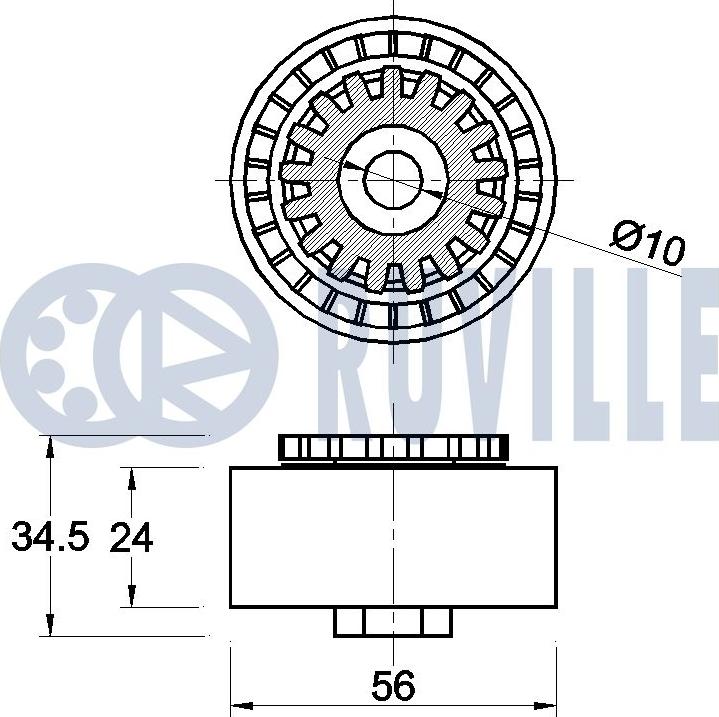 Ruville 540653 - Siksnas spriegotājs, Ķīļsiksna ps1.lv