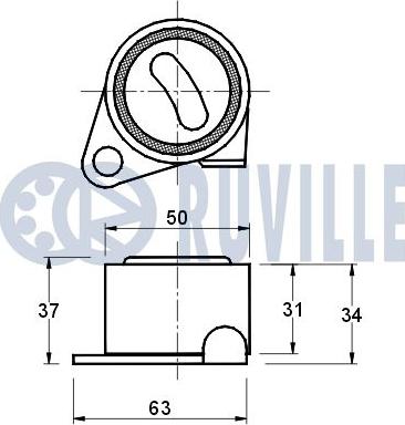 Ruville 540094 - Spriegotājrullītis, Gāzu sadales mehānisma piedziņas siksna ps1.lv