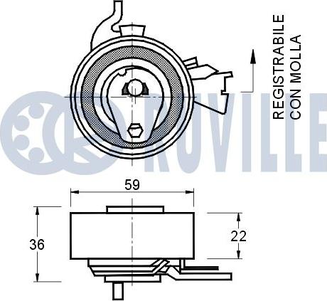 Ruville 540096 - Spriegotājrullītis, Gāzu sadales mehānisma piedziņas siksna ps1.lv