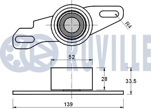 Ruville 540093 - Spriegotājrullītis, Gāzu sadales mehānisma piedziņas siksna ps1.lv