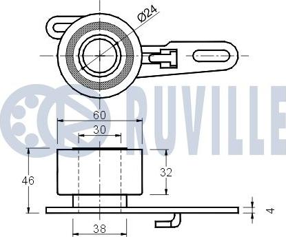 Ruville 540054 - Spriegotājrullītis, Gāzu sadales mehānisma piedziņas siksna ps1.lv