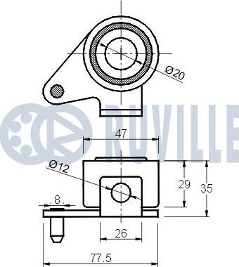 Ruville 540056 - Spriegotājrullītis, Gāzu sadales mehānisma piedziņas siksna ps1.lv