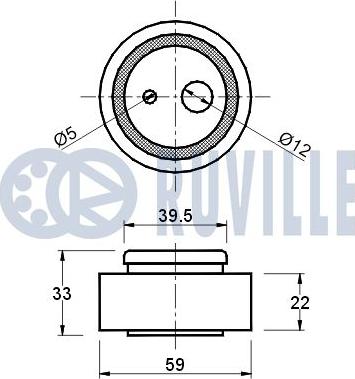 Ruville 540069 - Spriegotājrullītis, Gāzu sadales mehānisma piedziņas siksna ps1.lv