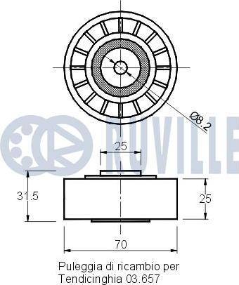 Ruville 540064 - Parazīt / Vadrullītis, Ķīļrievu siksna ps1.lv