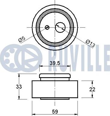 Ruville 540163 - Spriegotājrullītis, Gāzu sadales mehānisma piedziņas siksna ps1.lv