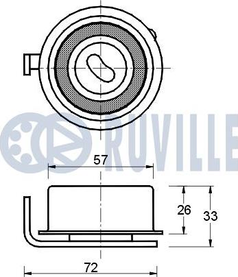 Ruville 540852 - Spriegotājrullītis, Gāzu sadales mehānisma piedziņas siksna ps1.lv