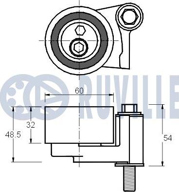 Ruville 540864 - Spriegotājrullītis, Gāzu sadales mehānisma piedziņas siksna ps1.lv