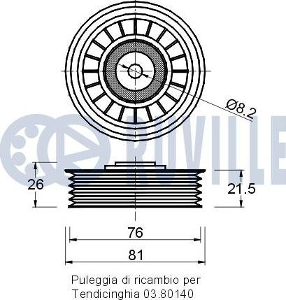 Ruville 540831 - Parazīt / Vadrullītis, Ķīļrievu siksna ps1.lv