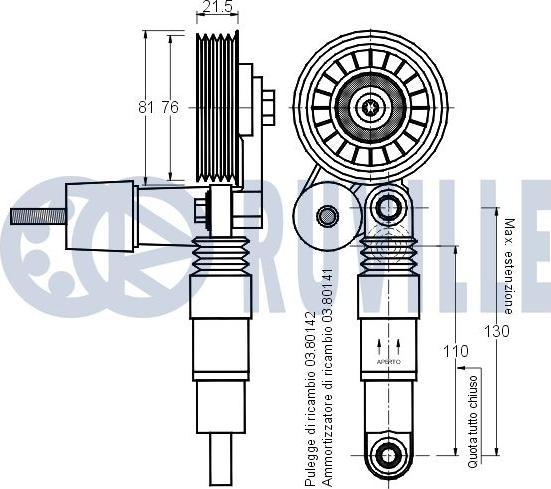 Ruville 540829 - Siksnas spriegotājs, Ķīļsiksna ps1.lv