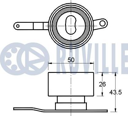 Ruville 540369 - Spriegotājrullītis, Gāzu sadales mehānisma piedziņas siksna ps1.lv